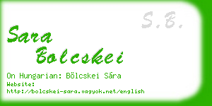 sara bolcskei business card
